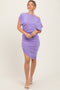Lavender One Shoulder Ruched Dress