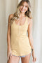Yellow Button Front Tank Top