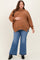 Blue Raw Hem Distressed Ankle Wide Leg Maternity Plus Jeans