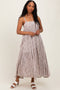 Grey Tiered Sleeveless Maxi Dress
