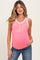 Pink Striped Ribbed Button Front Maternity Tank Top