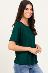 Hunter Green Relaxed Fit Short Sleeve Tee
