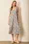 Black Multi Floral Tie Strap Maxi Dress