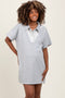 Heather Grey Maternity Mini Polo Dress