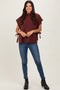 Burgundy Turtleneck Sweater Vest