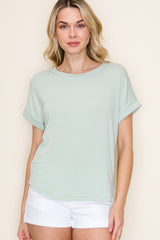 Light Olive French Terry Maternity Top