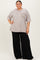Taupe Mineral Wash Crochet Pocket Plus Top
