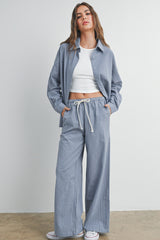 Blue Checker Plaid Button Down Shirt