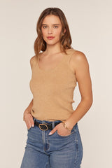 Camel Knit Tank Top