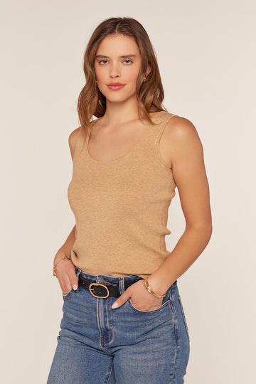 Camel Knit Tank Top