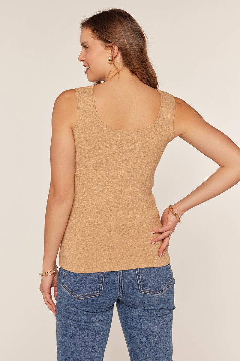 Camel Knit Tank Top