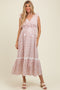Red Roses Cotton Floral Maternity Maxi Dress