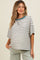 Olive Striped Relaxed Fit Pullover Maternity T-Shirts Top
