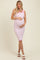 Pink Sleeveless Bodycon Maternity Midi Dress