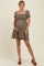 Olive Smocked Puff Sleeve Maternity Mini Dress