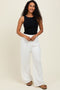 Ivory Ribbed Side Pocket Lounge Pants