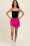 Fuchsia Stripe Detail Active Shorts
