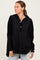Black Corduroy Contrast Oversized Hoodie