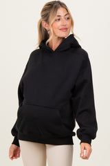 Black Fleece Oversized Maternity Hoodie