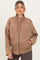 Mocha Quilted Oversized Maternity Jacket
