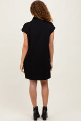 Black Mock Neck Mini Dress