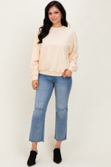 Cream Long Sleeve Sweatshirt