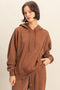 Camel Drop Shoulder Long Sleeve Oversized Hoodie
