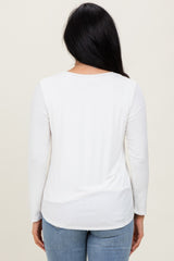 Ivory Inner Layer Nursing Long Sleeve Top