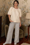 Heather Grey Flowy Knit Drawstring Maternity Pants