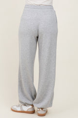 Heather Grey Scuba Drawstring Waist Relaxed Jogger Sweatpants
