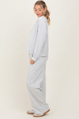 Heather Grey Crewneck Pullover Pant Set