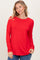 Red Long Sleeve Top