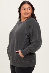 Charcoal Vintage Wash French Terry Plus Pullover