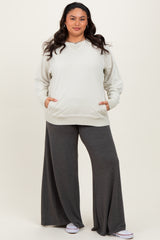 Cream Vintage Wash French Terry Plus Pullover