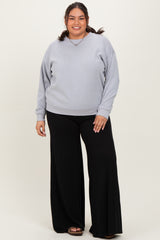 Heather Grey Basic Fleece Crewneck Sweatshirt