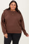 Brown Basic Fleece Crewneck Sweatshirt
