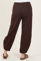Brown Multi Seam Fleece Sweatpants