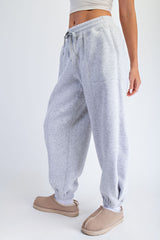 Heather Grey Multi Seam Fleece Sweatpants