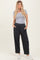 Black Mineral Wash Pleated Lounge Pants