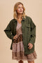 Olive Garment Washed Utility Jacket