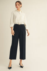 Black Elastic Waist Semi Formal Maternity Slacks