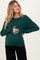 Green Chunky Cable Knit Maternity Sweater