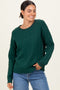 Green Chunky Cable Knit Sweater