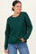 Green Chunky Cable Knit Sweater
