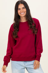 Burgundy Fleece Sweatshirt