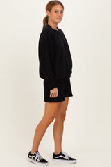 Black Pullover & Shorts Set