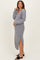 Heather Grey V-Neck Relaxed Fit Maternity Sweater Dress