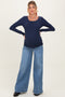 Blue Palazzo Wide Leg Maternity Jeans