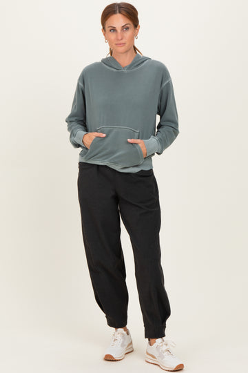 Dusty Jade Soft Fleece Pocket Hoodie