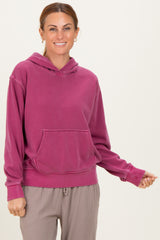 Wine Soft Fleece Pocket Hoodie